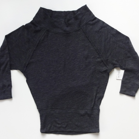 Free People Small Grey Palisades Off Shoulder Top - Picture 7 of 8